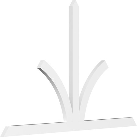 Ekena Millwork Richland Architectural Grade PVC Gable Bracket, 84"W x 56"H x 2"D x 4"F, 16/12 Pitch GBP084X56X0204RIC00